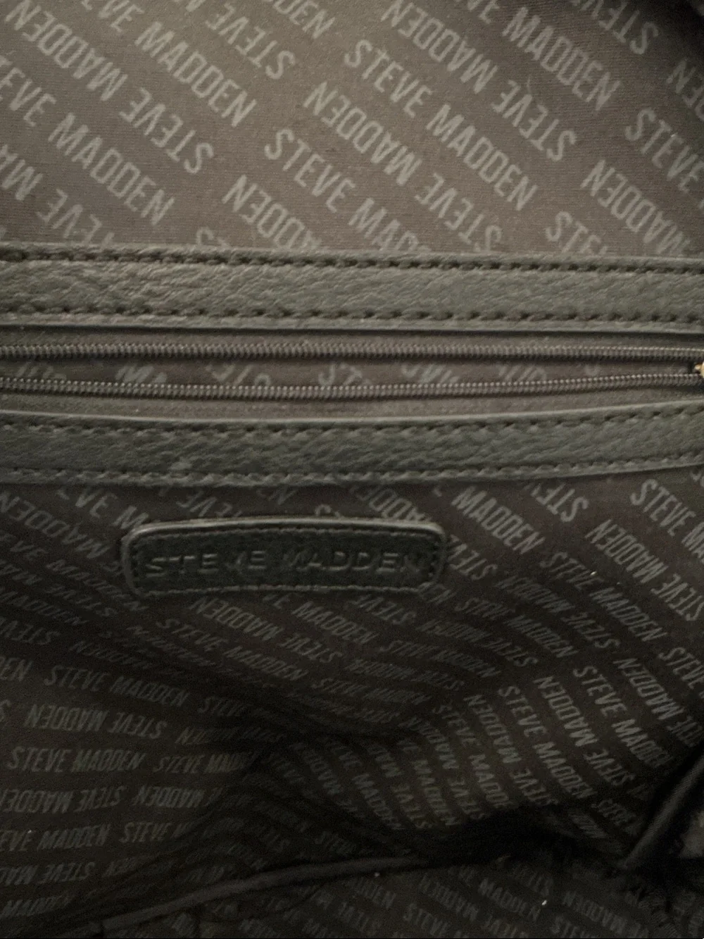 Steve Madden Black Men’s Logo Backpack